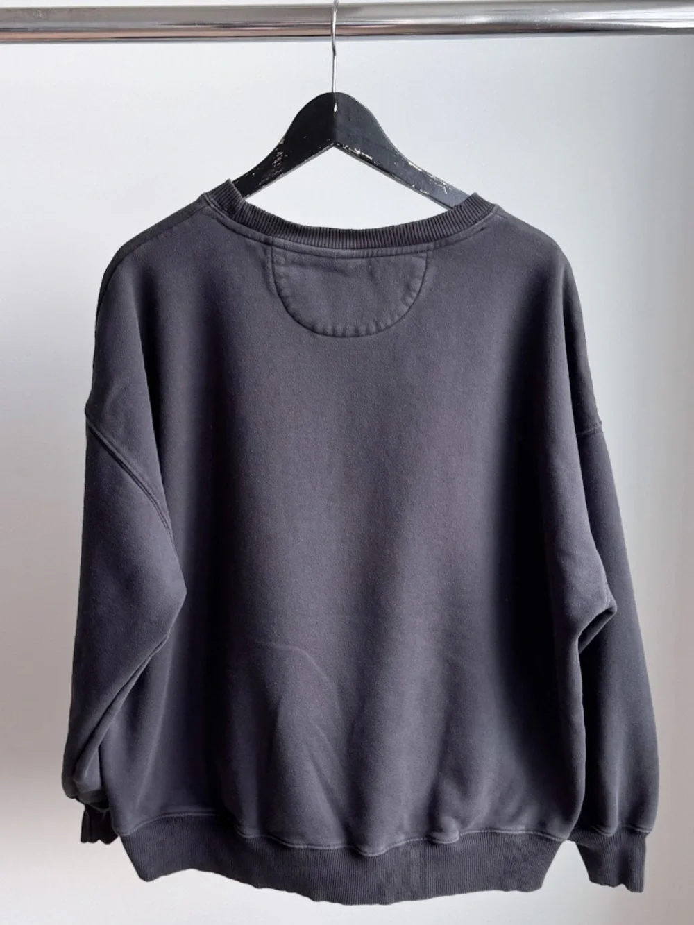 American Eagle Nirvana Sweatshirt Grey Blue Graphic Crewneck Oversized Slouchy M - Picture 2 of 10